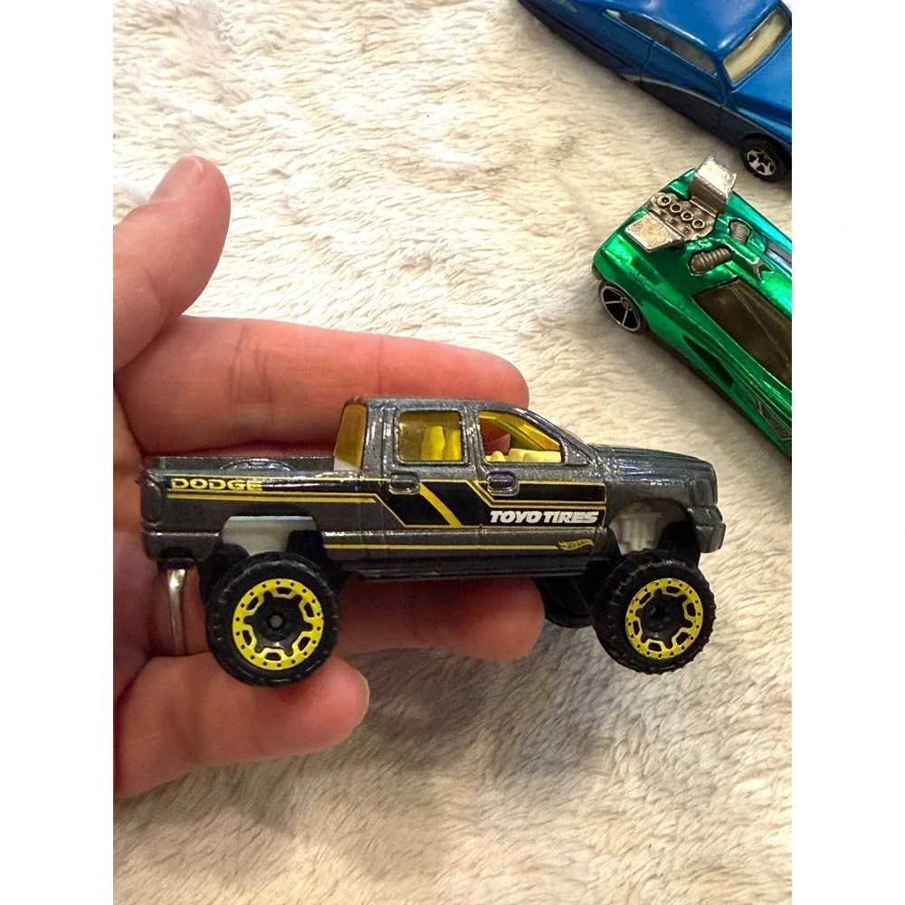 Hot Wheels Lot 3 Dodge Ram 1500 Toyo Tires Octanium Green Blue Flame Coupe